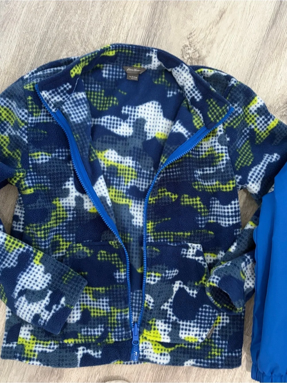 Eddie Bauer Youth 3-in-1 Jacket Blue Size Small 7/8 Windbreaker Fleece